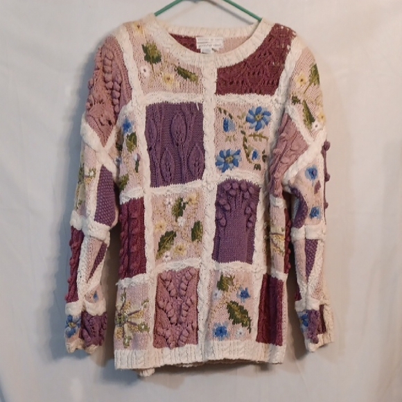 Jennifer Reed | Sweaters | Jennifer Reed Floral Patchwork Sweater Size ...